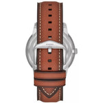 Fossil Neutra Minimalist FS5903 analog herrklocka med blå urtavla och armband i läder