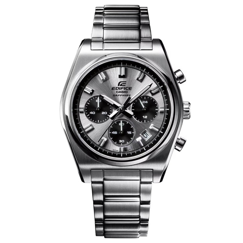Casio Edifice Chronograph EFB-730D-7AVUEF analog herrklocka med silver urtavla och armband i rostfritt stål