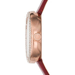 Emporio Armani AR11357 analog damklocka med vit urtavla och armband i läder