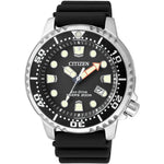 Citizen Eco-Drive Promaster BN0150-10E analog herrklocka med svart urtavla och armband i gummi