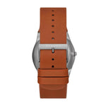 Skagen Melbye Titanium SKW6906 analog herrklocka med blå urtavla och armband i läder