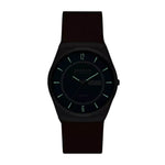 Skagen Melbye Titanium SKW6906 analog herrklocka med blå urtavla och armband i läder