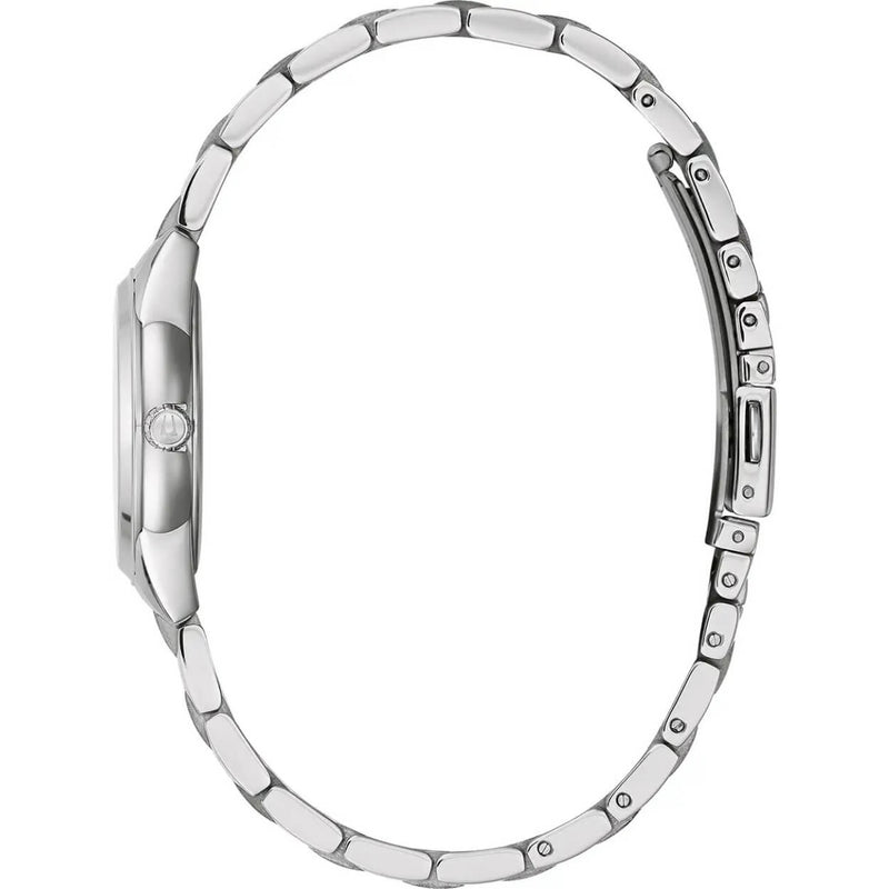 Bulova Sutton 96P250 analog damklocka med blå urtavla och armband i rostfritt stål