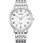 Citizen Classic BI5070-57A analog herrklocka med vit urtavla och armband i rostfritt stål
