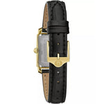 Bulova Sutton Rectangle 97P166 analog damklocka med vit urtavla och armband i läder