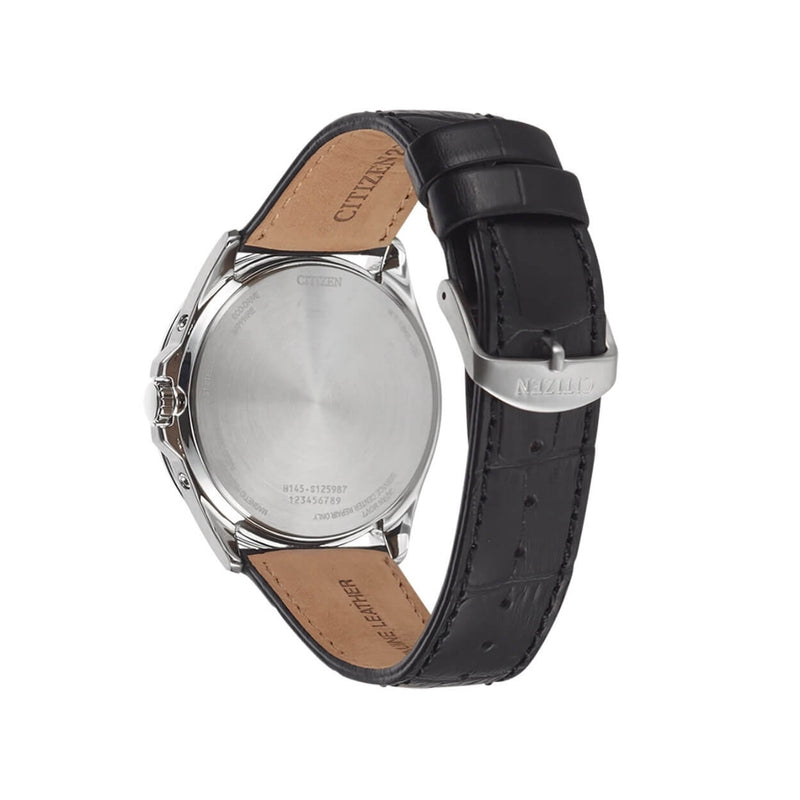 Citizen Eco-Drive Radio Controlled CB0250-17A analog herrklocka med vit urtavla och armband i läder
