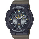 Casio G-Shock GA-100TU-1A3ER ana-digi herrklocka med svart urtavla och armband i resin