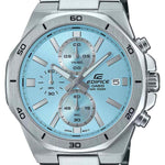 Casio Edifice EFV-640D-2BVUEF analog herrklocka med blå urtavla och armband i rostfritt stål