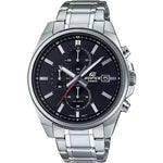 Casio Edifice Chronograph EFV-610D-1AVUEF analog herrklocka med svart urtavla och armband i rostfritt stål