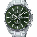 Casio Edifice Chronograph EFV-610D-3CVUEF analog herrklocka med grön urtavla och armband i rostfritt stål