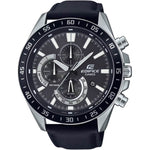Casio Edifice Chronograph EFV-620L-1AVUEF analog herrklocka med svart urtavla och armband i silikon