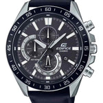 Casio Edifice Chronograph EFV-620L-1AVUEF analog herrklocka med svart urtavla och armband i silikon