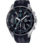 Casio Edifice EFV-550P-1AVUEF analog herrklocka med svart urtavla och armband i gummi