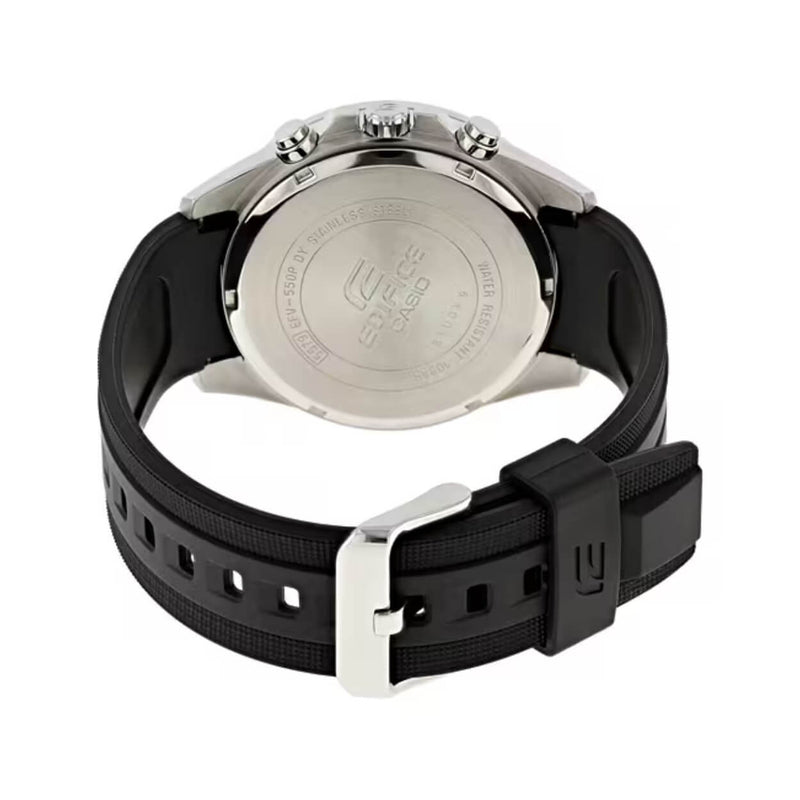Casio Edifice EFV-550P-1AVUEF analog herrklocka med svart urtavla och armband i gummi