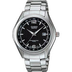 Casio Edifice EF-121D-1AVEG analog herrklocka med svart urtavla och armband i rostfritt stål