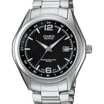 Casio Edifice EF-121D-1AVEG analog herrklocka med svart urtavla och armband i rostfritt stål