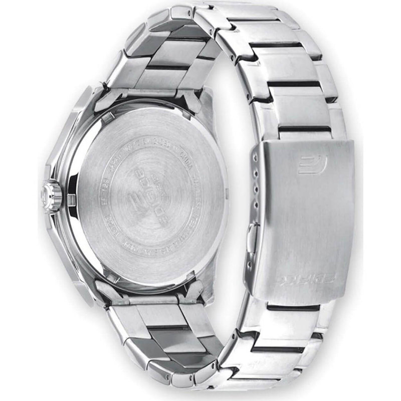 Casio Edifice EF-129D-1AVEF analog herrklocka med svart urtavla och armband i rostfritt stål