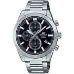 Casio Edifice Chronograph EFB-710D-1AVUEF analog herrklocka med svart urtavla och armband i rostfritt stål