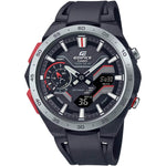 Casio Edifice ECB-2200P-1AEF analog herrklocka med svart urtavla och armband i resin