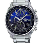 Casio Edifice EFV-600D-2AVUEF analog herrklocka med blå urtavla och armband i rostfritt stål
