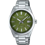 Casio Edifice EFV-160D-3AVEF analog herrklocka med grön urtavla och armband i rostfritt stål