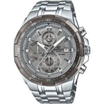 Casio Edifice Chronograph  EFR-539DE-8AVUEF analog herrklocka med grå urtavla och armband i rostfritt stål