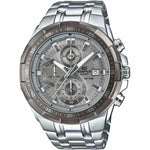 Casio Edifice Chronograph  EFR-539DE-8AVUEF analog herrklocka med grå urtavla och armband i rostfritt stål