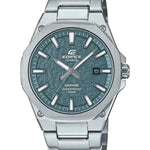 Casio Edifice EFR-S108DE-3AVUEF analog herrklocka med mörk grön urtavla och armband i rostfritt stål