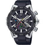 Casio Edifice EQB-2000DC-1AER analog herrklocka med svart urtavla och armband i rostfritt stål