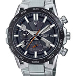 Casio Edifice EQB-2000DB-1AER analog herrklocka med svart urtavla och armband i rostfritt stål