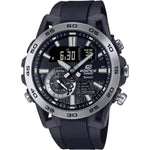 Casio Edifice ECB-40P-1AEF ana-digi herrklocka med svart urtavla och armband i resin
