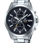 Casio Edifice Chronograph EFV-560D-1AVUEF analog herrklocka med svart urtavla och armband i rostfritt stål