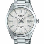 Casio Edifice EFV-160D-7AVEF analog herrklocka med silver urtavla och armband i rostfritt stål