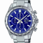 Casio Edifice EFR-574D-2AVUEF analog herrklocka med blå urtavla och armband i rostfritt stål