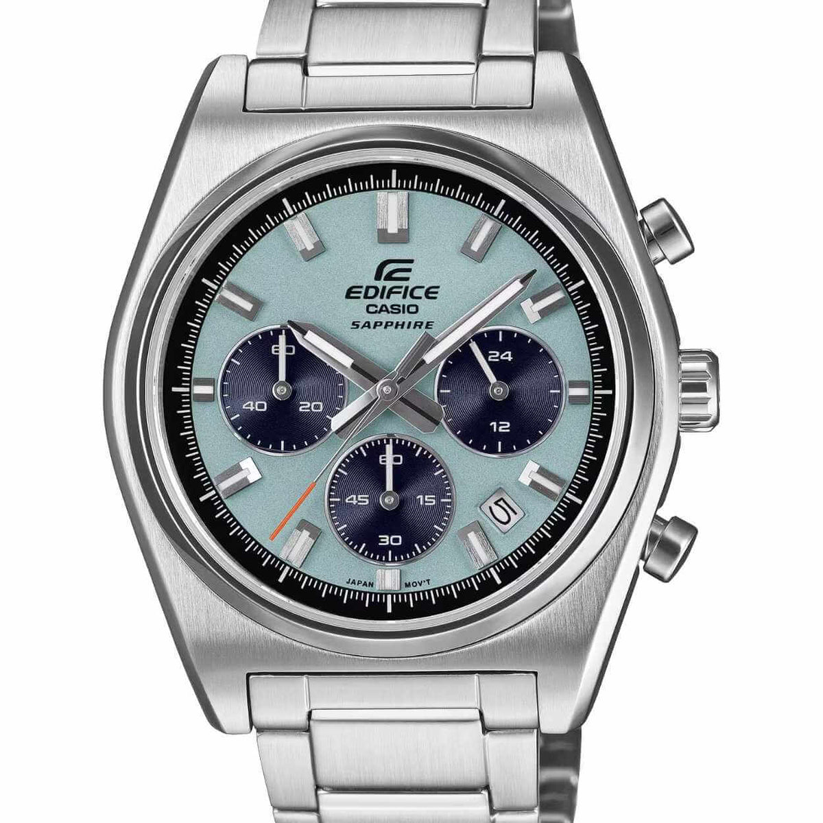Casio Edifice Chronograph EFB-730D-2BVUEF analog herrklocka med flerfärgad urtavla och armband i rostfritt stål