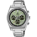 Casio Edifice Chronograph EFB-730D-3AVUEF analog herrklocka med grön urtavla och armband i rostfritt stål