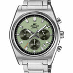 Casio Edifice Chronograph EFB-730D-3AVUEF analog herrklocka med grön urtavla och armband i rostfritt stål