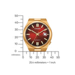 Citizen Tsuyosa Automatic NJ0153-82X analog herrklocka med rött urtavla och armband i rostfritt stål