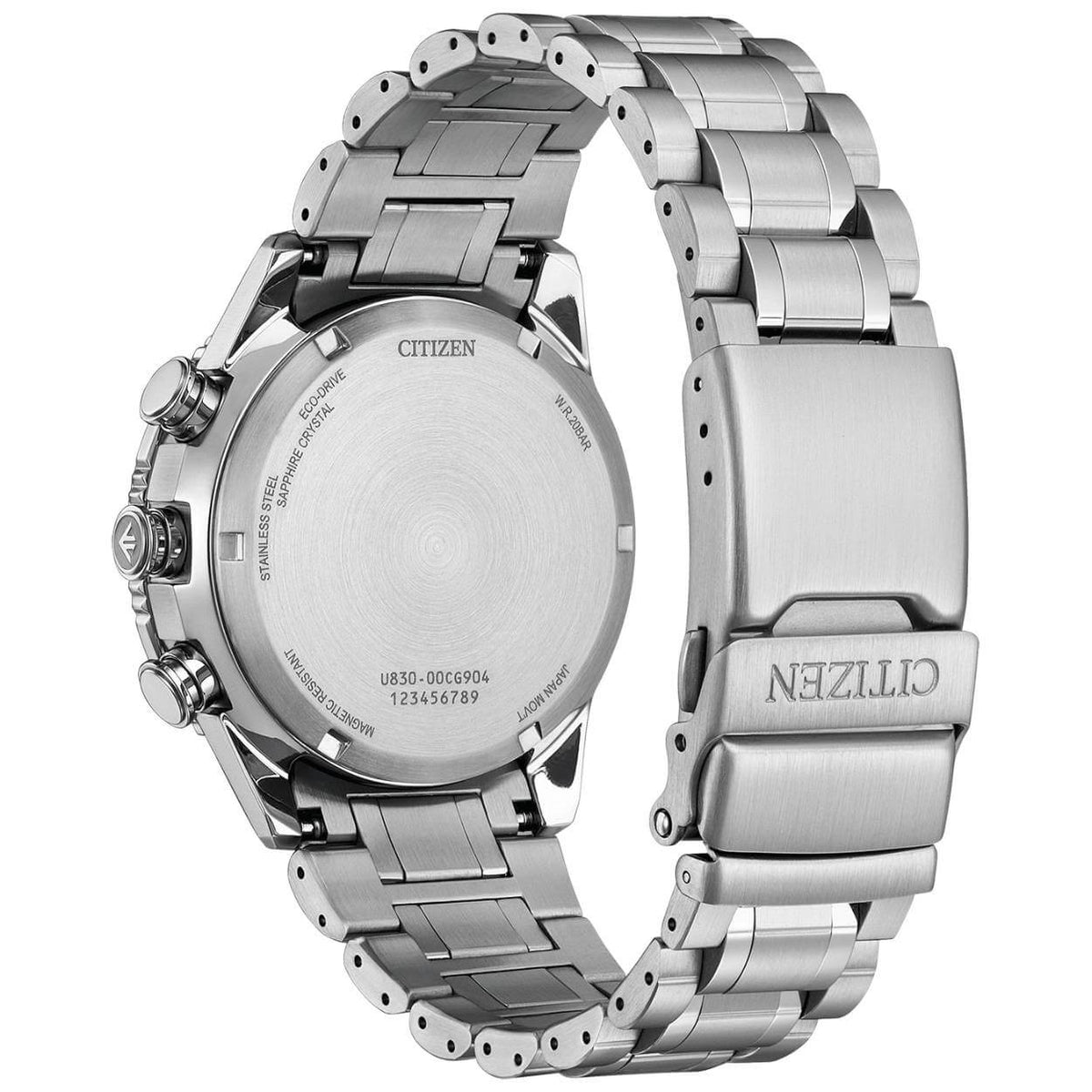Citizen Promaster Sky JV2000-51L analog herrklocka med blå urtavla och armband i rostfritt stål