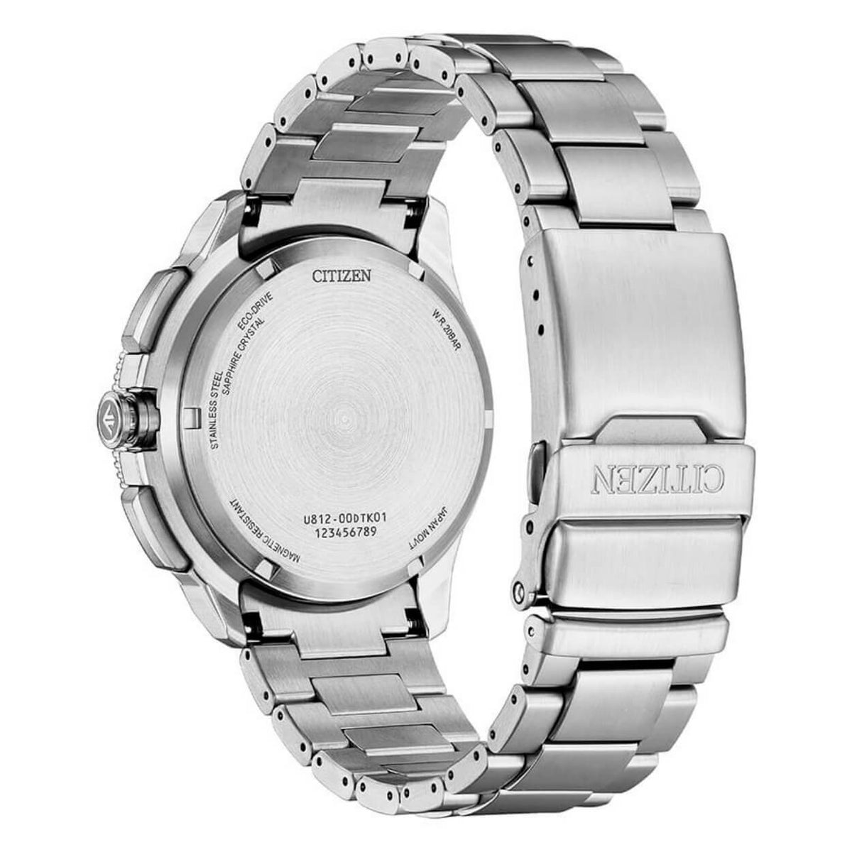 Citizen Promaster Wave Tracker JV3001-53E analog herrklocka med svart urtavla och armband i rostfritt stål