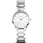 Bering Titanium 15630-704 analog damklocka med vit urtavla och armband i titan