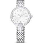 Swarovski Matrix Tennis 7-Link 5673022 analog damklocka med silver urtavla och armband i rostfritt stål