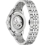 Bulova Sutton 96B491 analog herrklocka med vit urtavla och armband i rostfritt stål