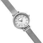 Bering Classic 11022-004 analog damklocka med vit urtavla och armband i mesh