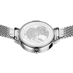 Bering Classic 11022-004 analog damklocka med vit urtavla och armband i mesh