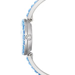 Swarovski Matrix Bangle 5730172 analog damklocka med blå urtavla och armband i rostfritt stål