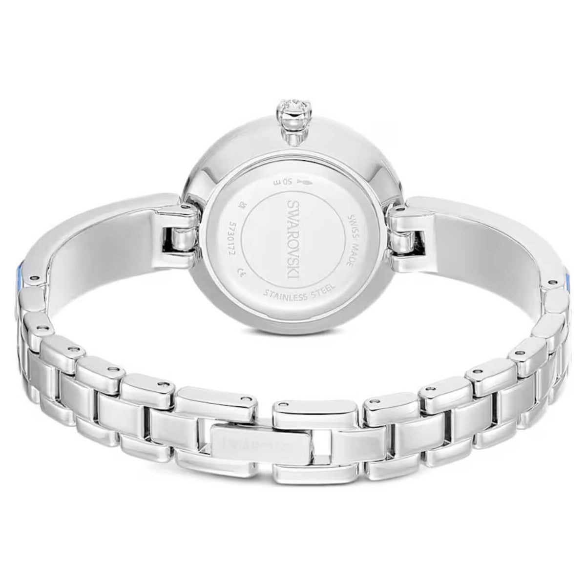 Swarovski Matrix Bangle 5730172 analog damklocka med blå urtavla och armband i rostfritt stål