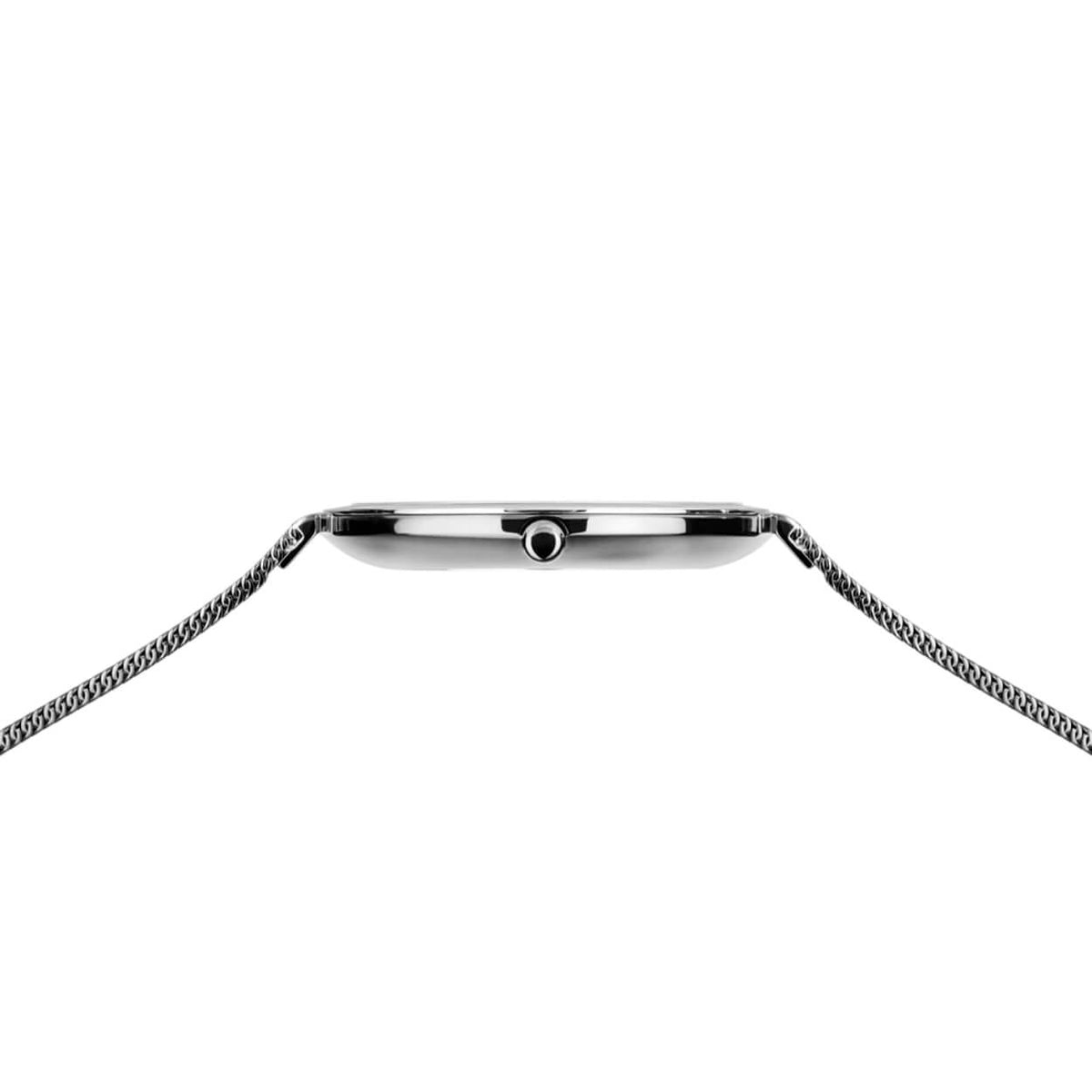 Bering Classic 18132-004 analog damklocka med vit urtavla och armband i mesh