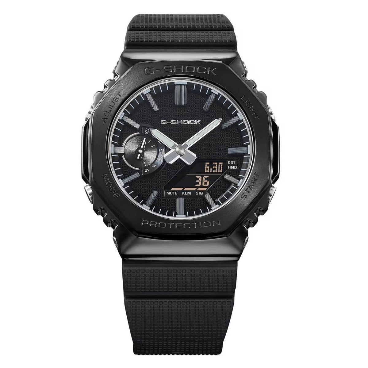 Casio G-shock GM-2100LXB-1AER digital herrklocka med svart urtavla och armband i resin
