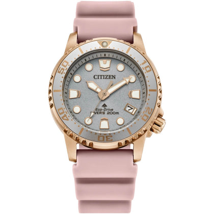 Citizen Promaster EO2023-00A analog damklocka med silver urtavla och armband i gummi